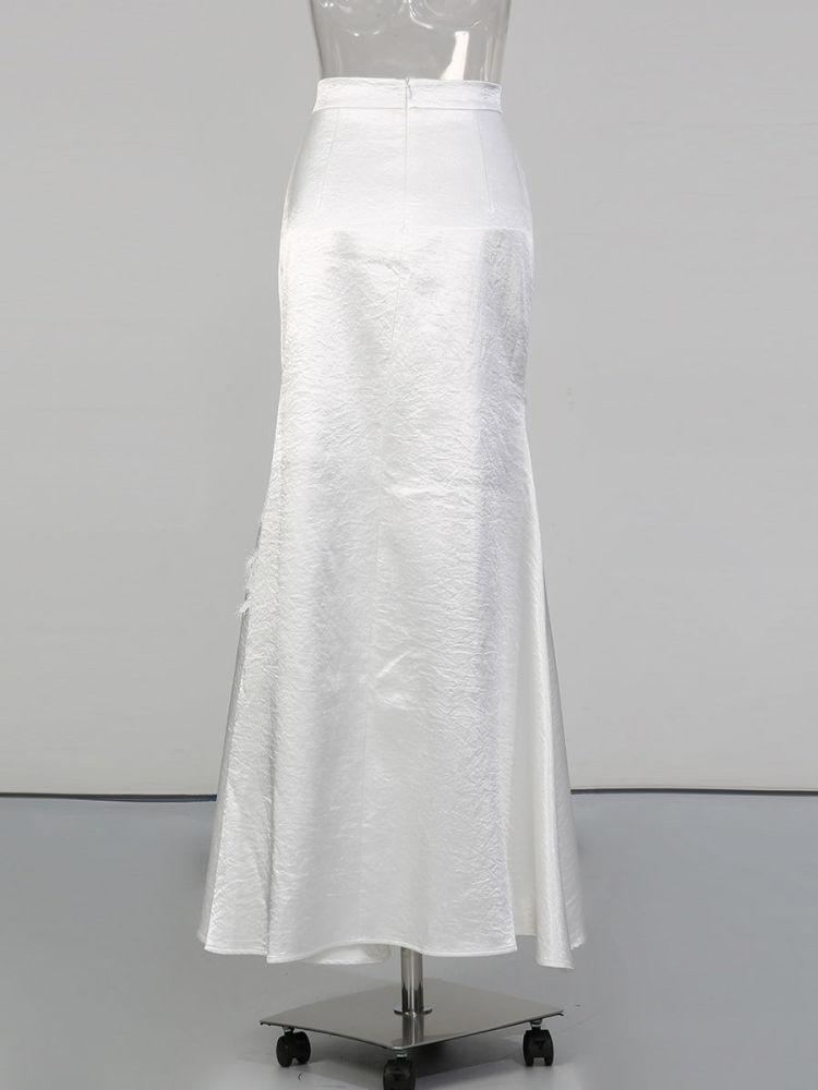 TWOTWINSTYLE Stand Collar Seeveless Top High Wist Skirt Two Piece Set