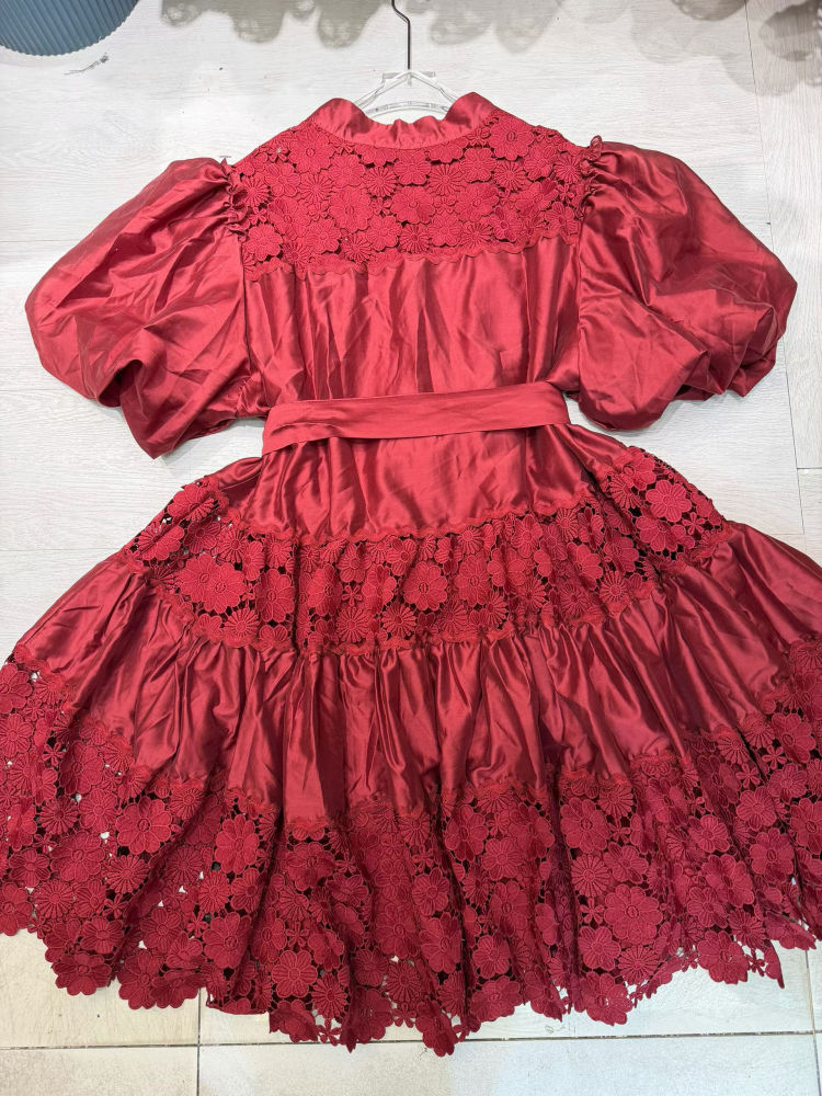 TWOTWINSTYLE V Neck Tunic Patchwork Flower Mnimalist Dress