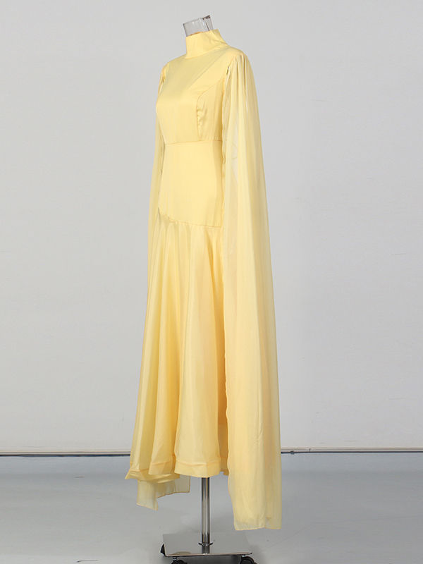 TWOTWINSTYLE Minimalist Turtleneck High Waist Elegant Dress