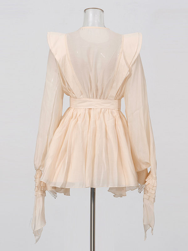 TWOTWINSTYLE Round Neck Hollow Out High Waist Designer Dress