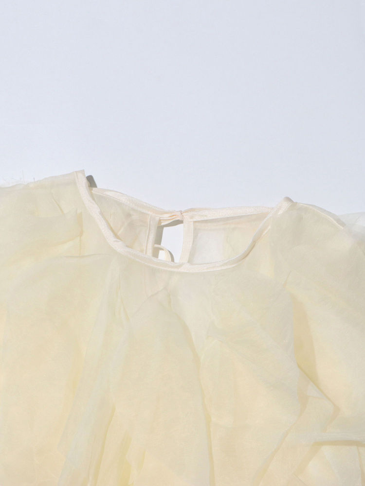 TWOTWINSTYLE Round Neck Sleeveless Spliced Ruffles Fashion Dress