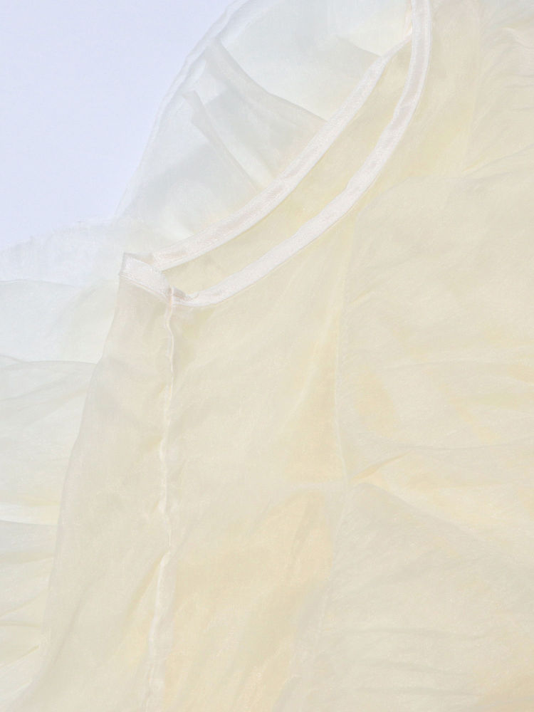 TWOTWINSTYLE Round Neck Sleeveless Spliced Ruffles Fashion Dress