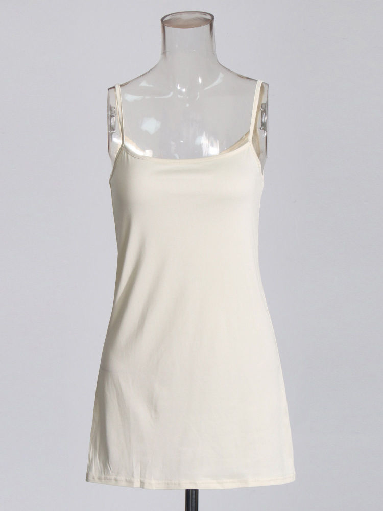 TWOTWINSTYLE Round Neck Sleeveless Spliced Ruffles Fashion Dress