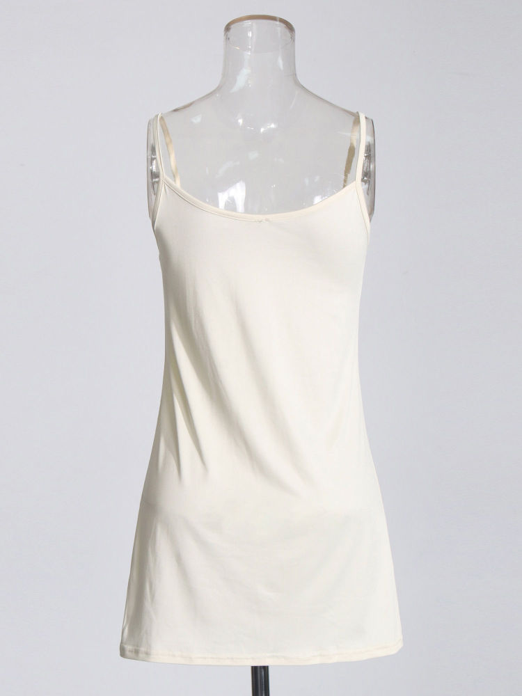 TWOTWINSTYLE Round Neck Sleeveless Spliced Ruffles Fashion Dress