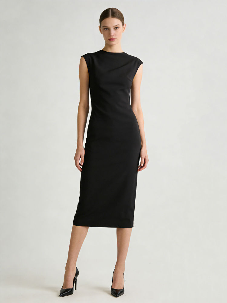 TWOTWINSTYLE Solid Sleeveless Backless Slimming Fashion Dress