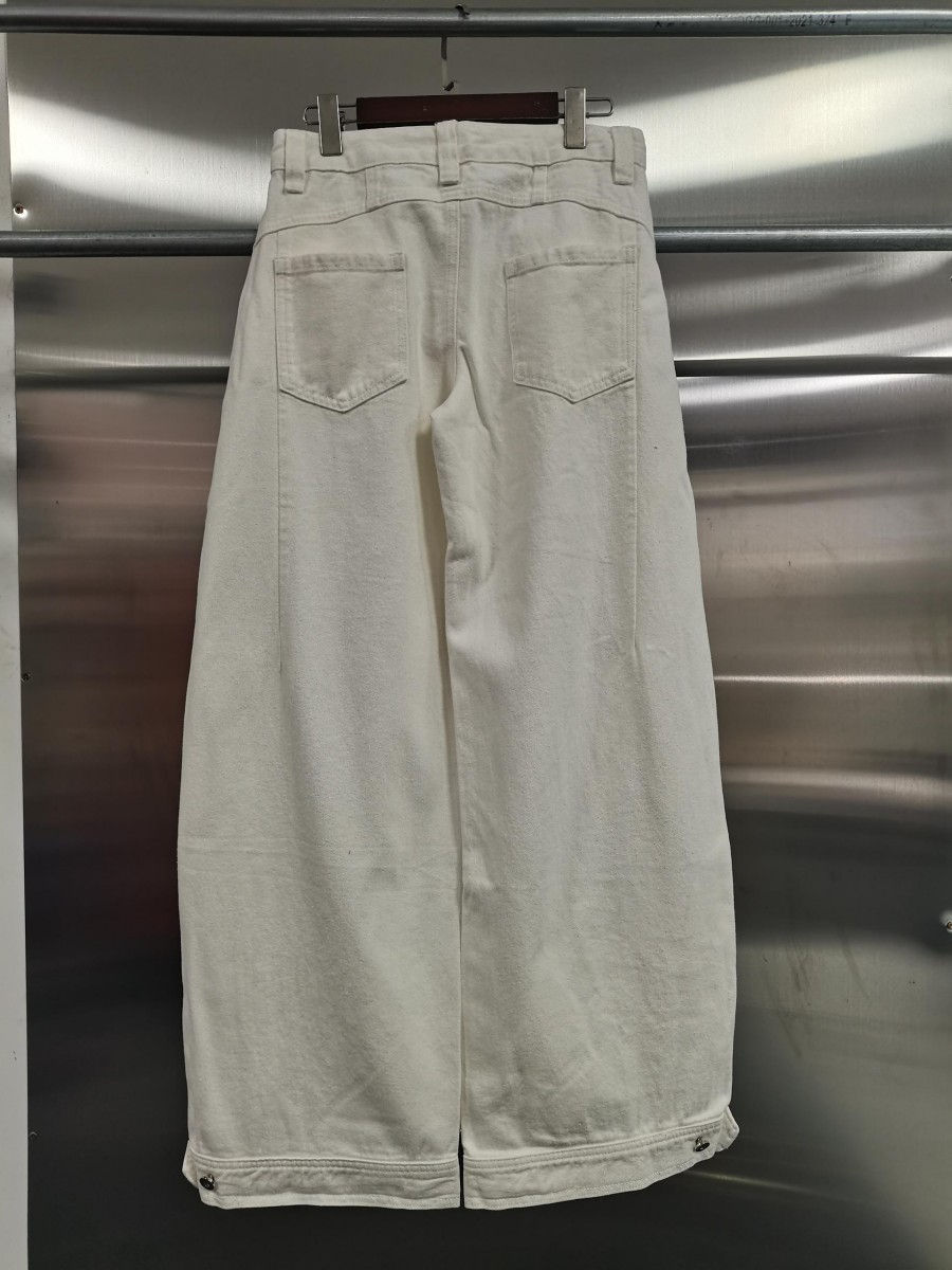 TWOTWINSTYLE Solid Loose Spliced Button Dsigner Pants