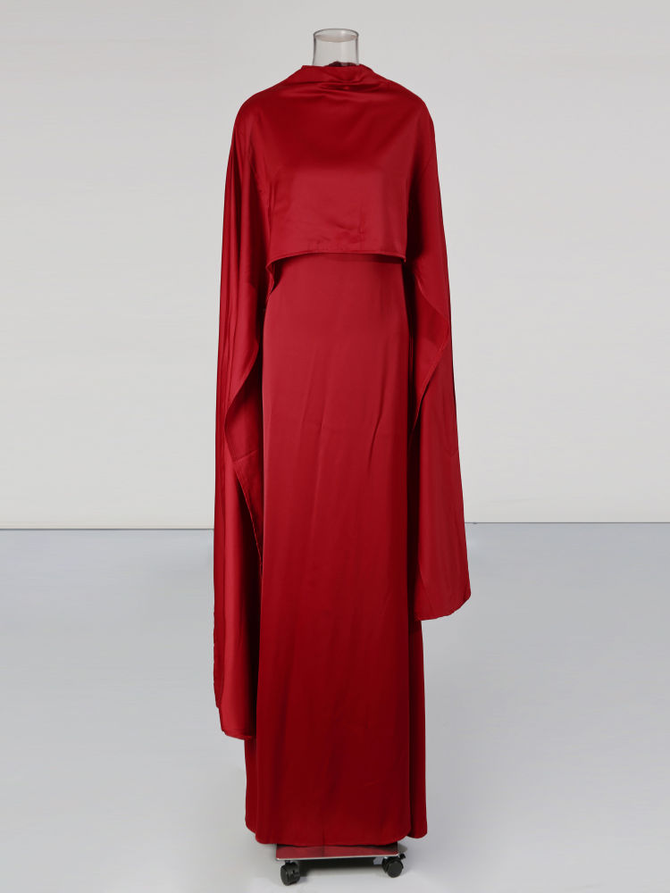 TWOTWINSTYLE Solid Loose Stand Collar Sleeveless Designer Dress