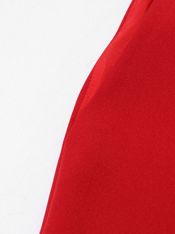 TWOTWINSTYLE Solid Patchwork Pleated High Waist Elegant Dress