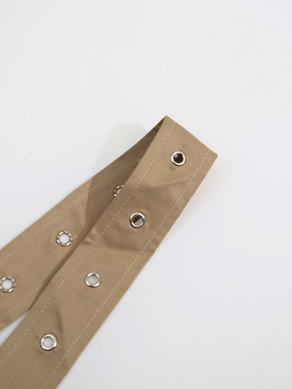 TWOTWINSTYLE ﻿Solid Spliced Button Strapless Temperament Dress