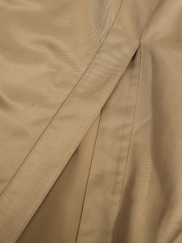 TWOTWINSTYLE ﻿Solid Spliced Button Strapless Temperament Dress