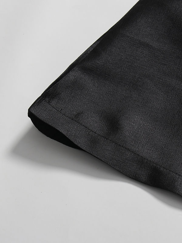TWOTWINSTYLE Minimalist Spliced Metal Button Skirt