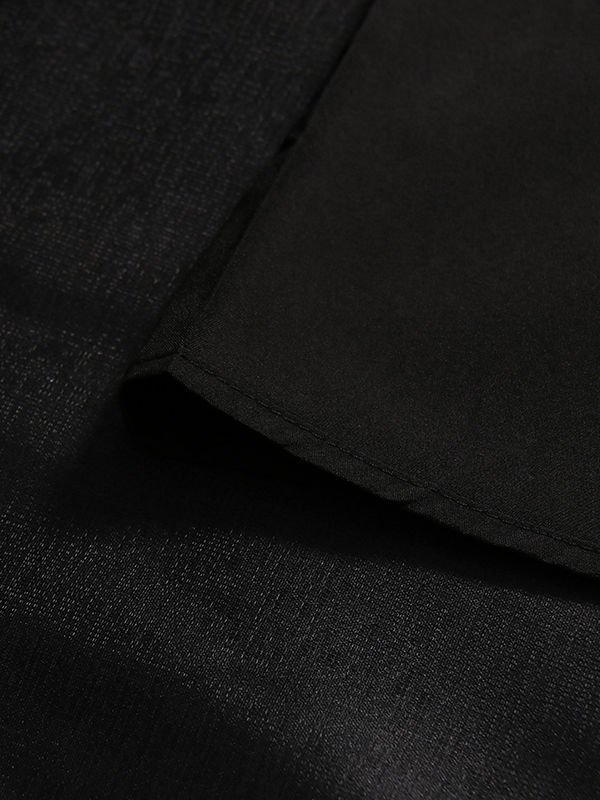 TWOTWINSTYLE Minimalist Spliced Metal Button Skirt