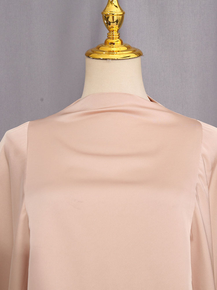 TWOTWINSTYLE Solid Cape Style Sleeveless Elegant Dress