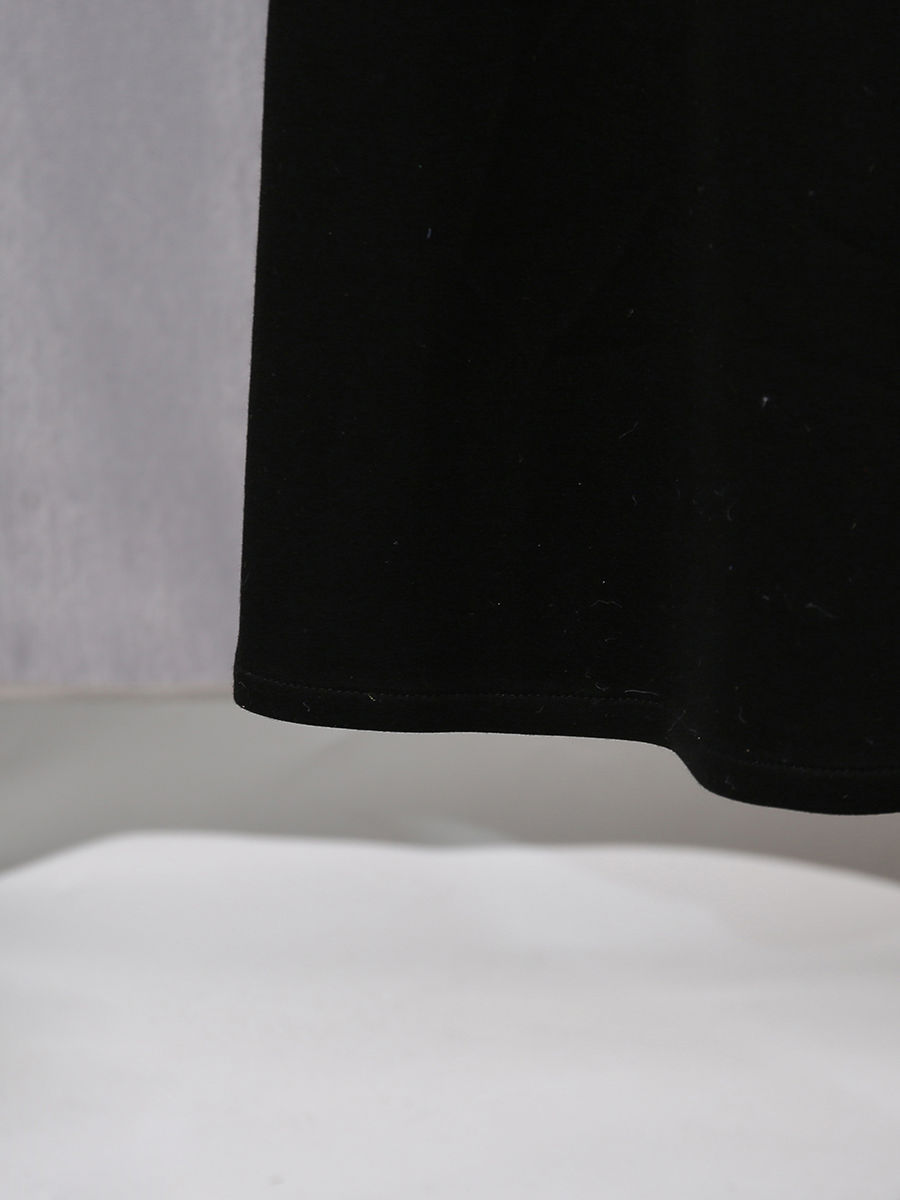 TWOTWINSTYLE Patchwork Pearls Solid Cape Long Dress
