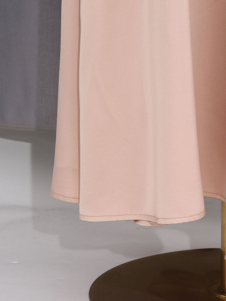 TWOTWINSTYLE Solid Cape Style Sleeveless Elegant Two Piece Set