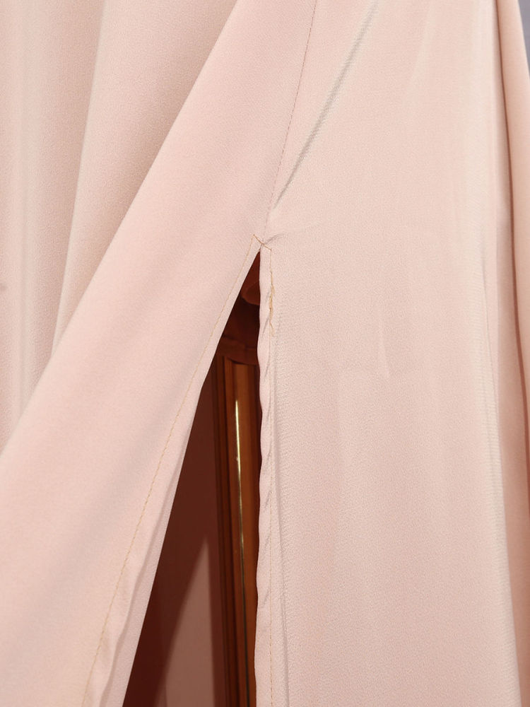 TWOTWINSTYLE Solid Cape Style Sleeveless Elegant Dress