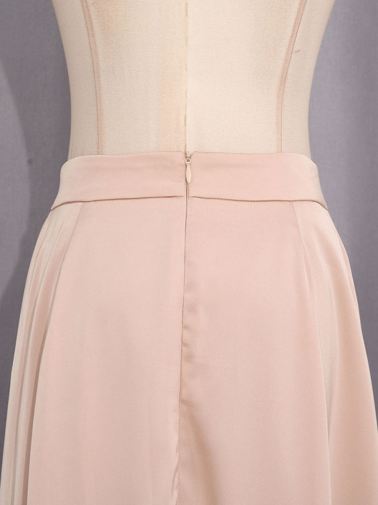 TWOTWINSTYLE Solid Cape Style Sleeveless Elegant Dress