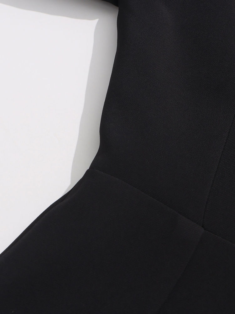 TWOTWINSTYLE V Neck High Waist Side Split Fashion Dress