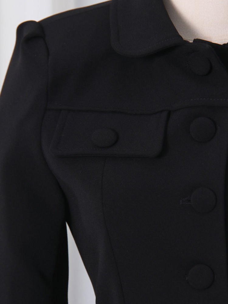 TWOTWINSTYLE Lapel Long Sleeve Tunic Fashion Coat