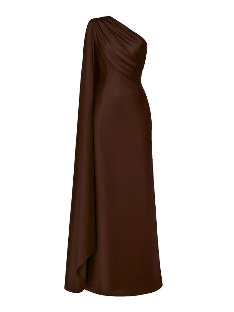 TWOTWINSTYLE Off One Shoulder High Waist Slimming Dress