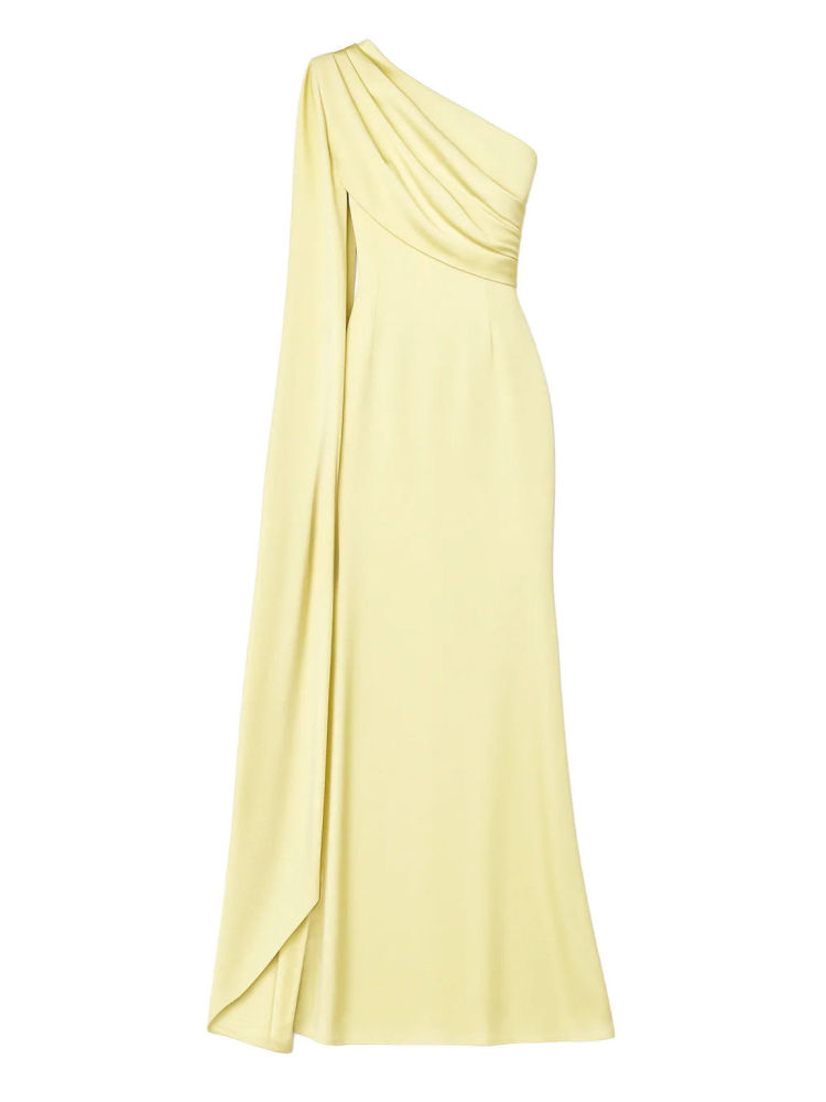 TWOTWINSTYLE Off One Shoulder High Waist Slimming Dress