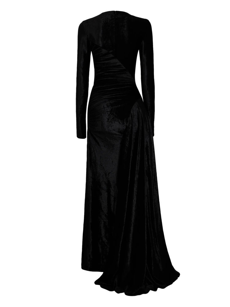 TWOTWINSTYLE Round Neck Long Sleeve Hollow Out Fashion Dress