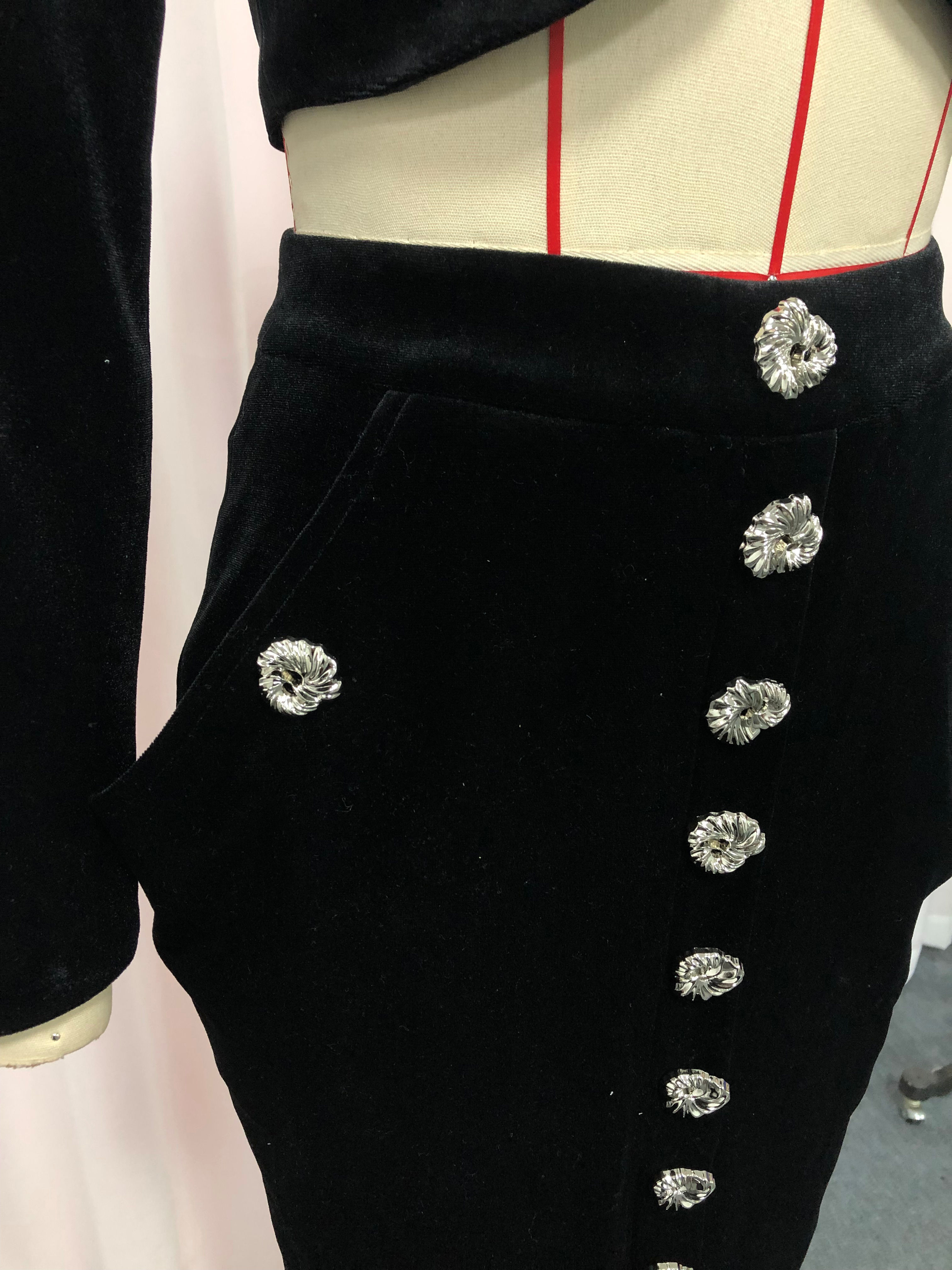 TWOTWINSTYLE Stand Collar Crop Top Spliced Single Breasted Skirt Elegant Two Piece Set