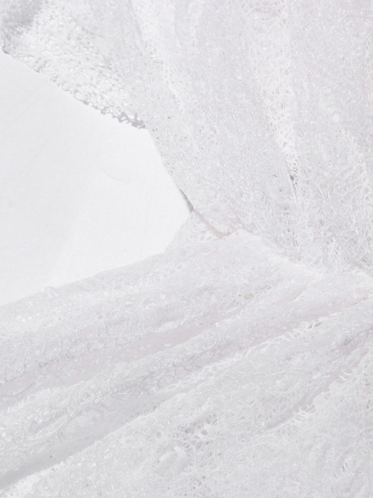 TWOTWINSTYLE Long Sleeve Patchwork Lace Pleated Designer Dress