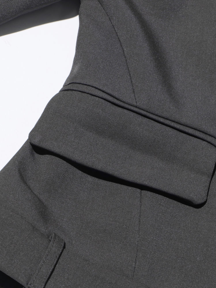 TWOTWINSTYLE Solid Lapel Tunic Coat High Waist Pants Temperament Two Piece Set