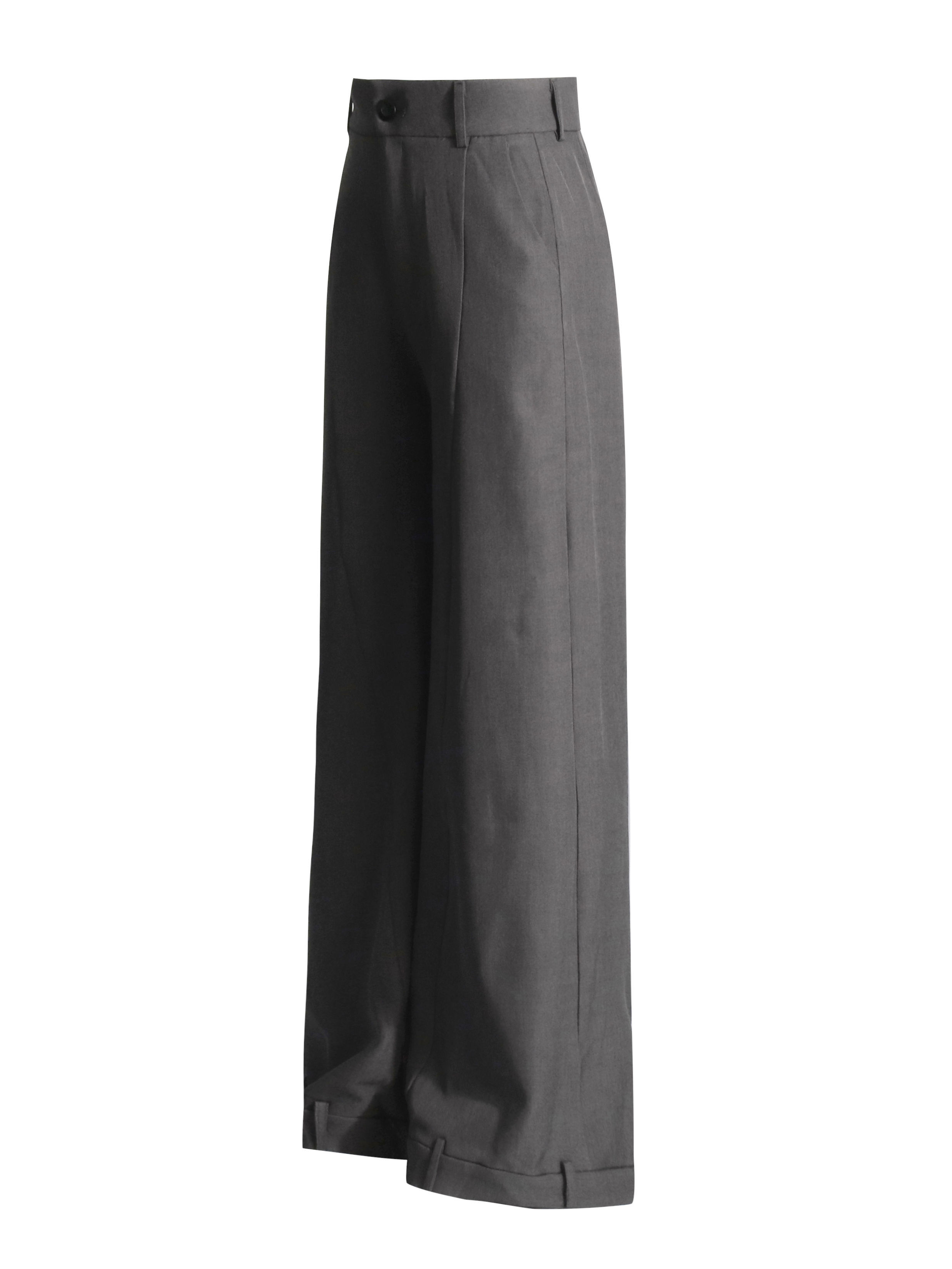 TWOTWINSTYLE Solid Lapel Tunic Coat High Waist Pants Temperament Two Piece Set