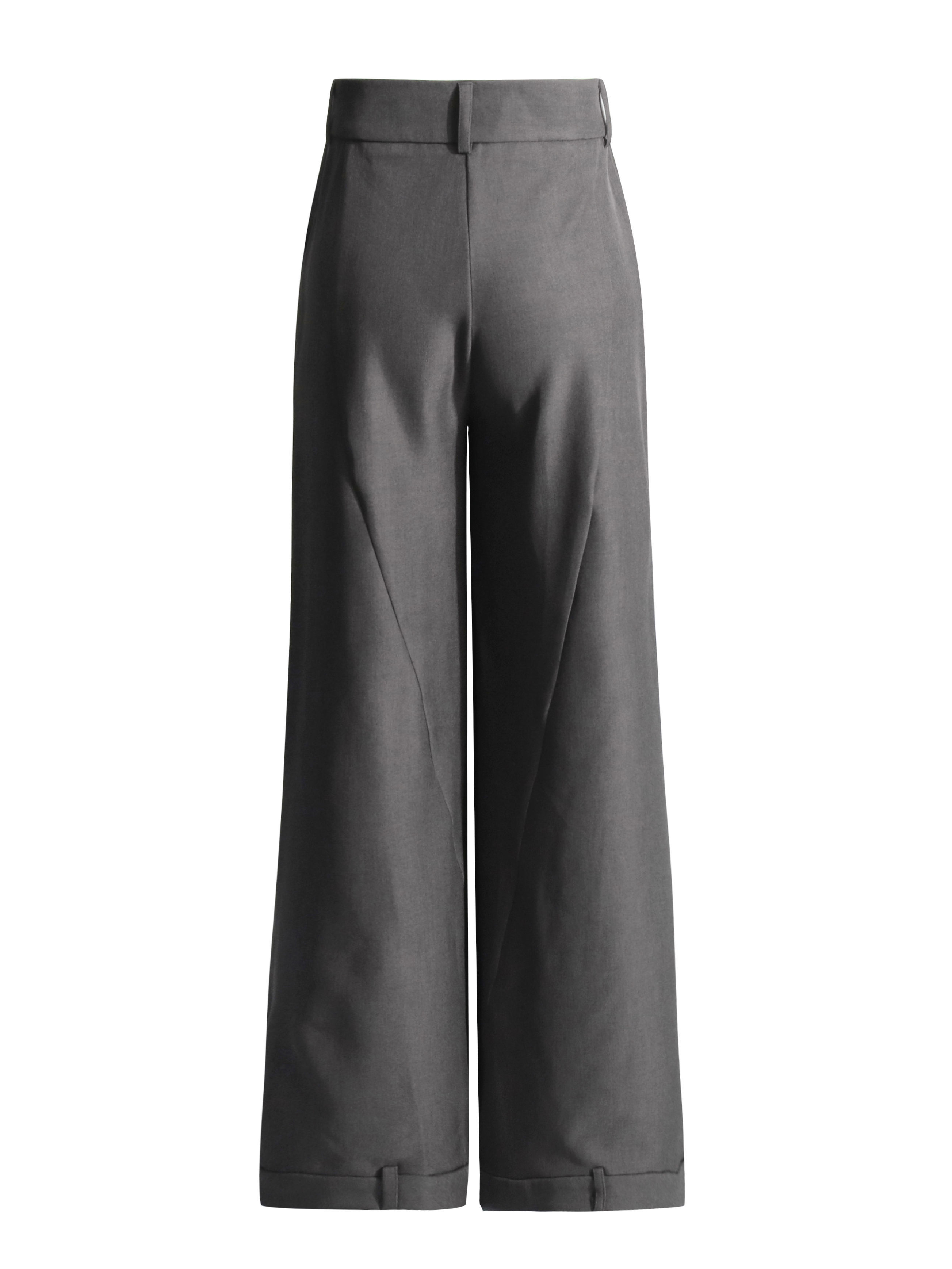 TWOTWINSTYLE Solid Lapel Tunic Coat High Waist Pants Temperament Two Piece Set
