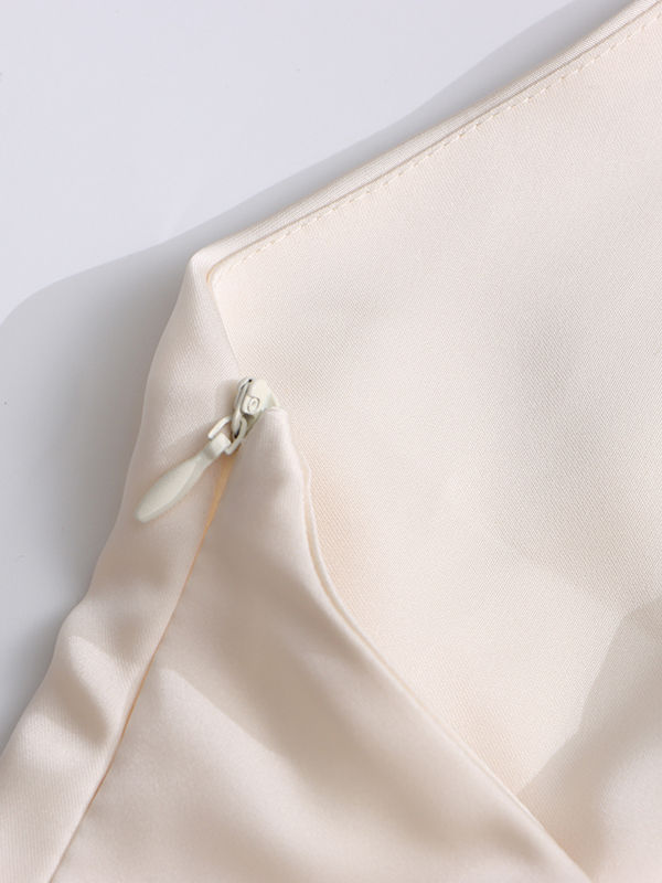 TWOTWINSTYLE Spliced Asymmetric Shawl Style Cloak Elegant Dress