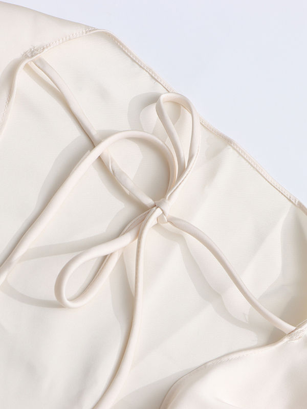 TWOTWINSTYLE Spliced Asymmetric Shawl Style Cloak Elegant Dress