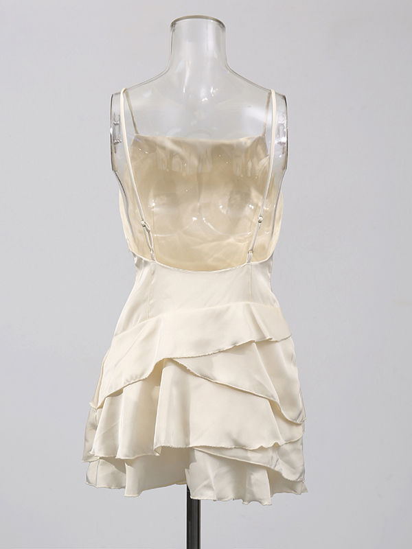 TWOTWINSTYLE Spliced Asymmetric Shawl Style Cloak Elegant Dress