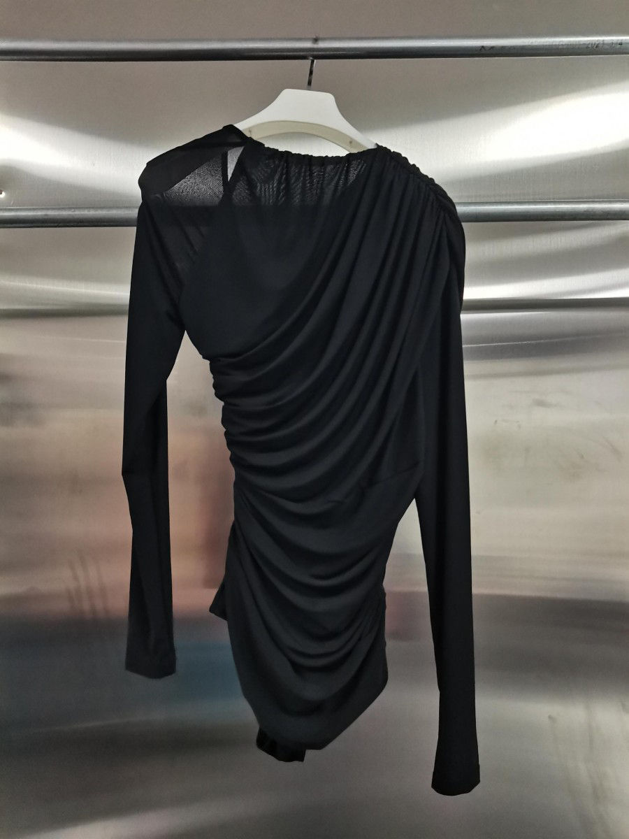TWOTWINSTYLE Asymmetrical Neckline Slimming Sexy Jumpsuit