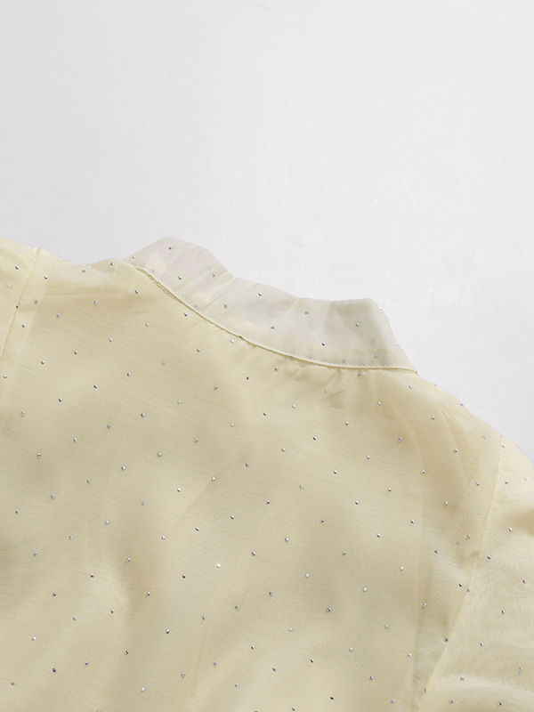 TWOTWINSTYLE Solid Spliced Ruffles Vintage Midi Dress