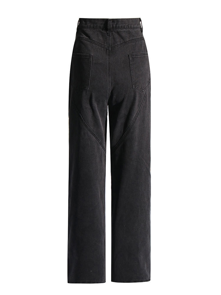 TWOTWINSTYLE Hollow Out High Waist Fashion Denim Pants