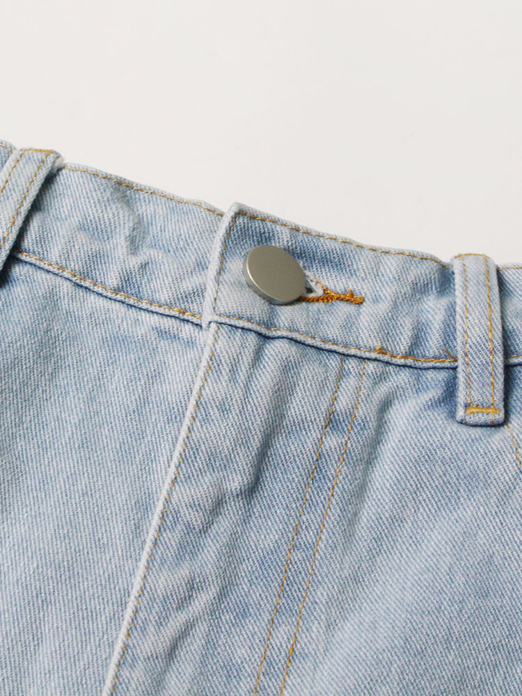 TWOTWINSTYLE Hollow Out High Waist Fashion Denim Pants