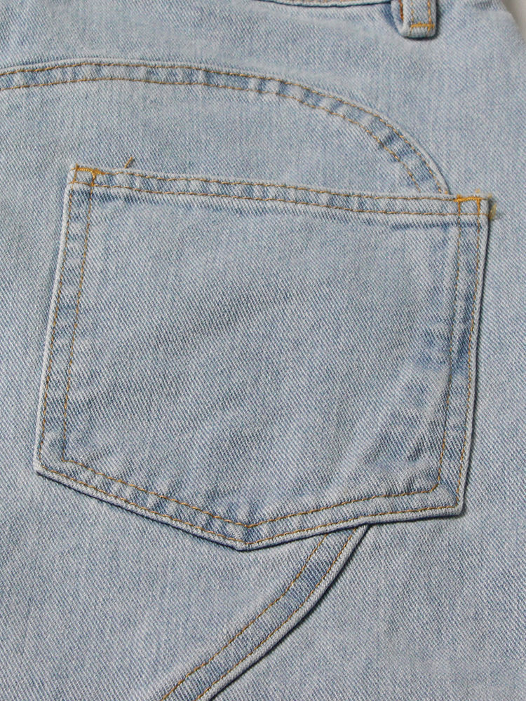 TWOTWINSTYLE Hollow Out High Waist Fashion Denim Pants