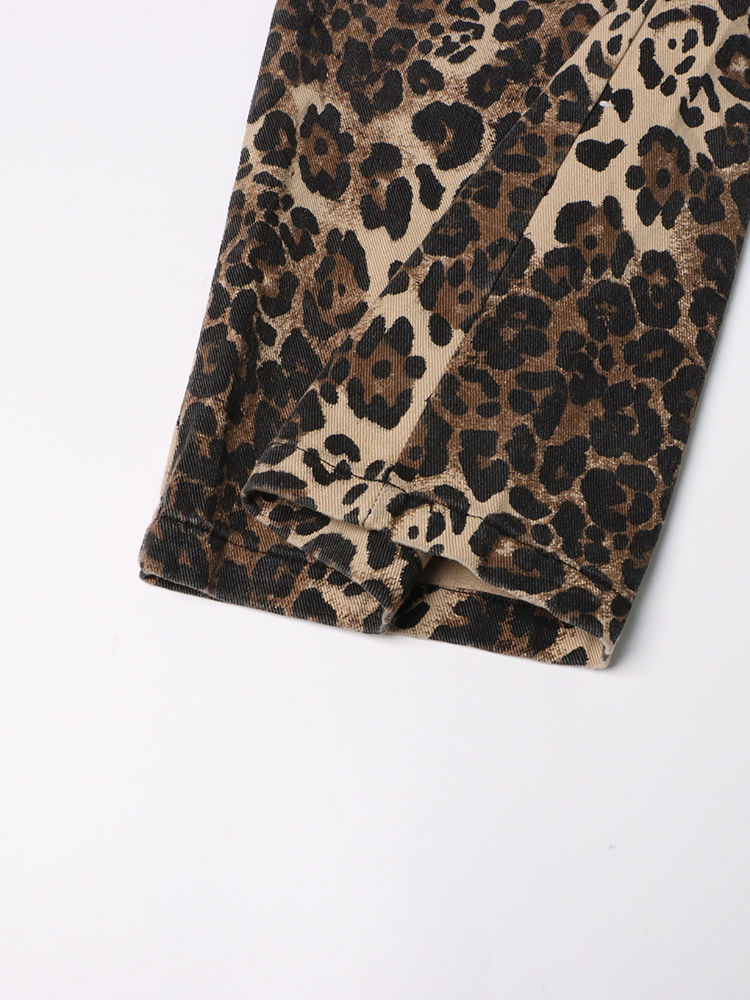 TWOTWINSTYLE Leopard High Waist Hollow Out Fashion Pants