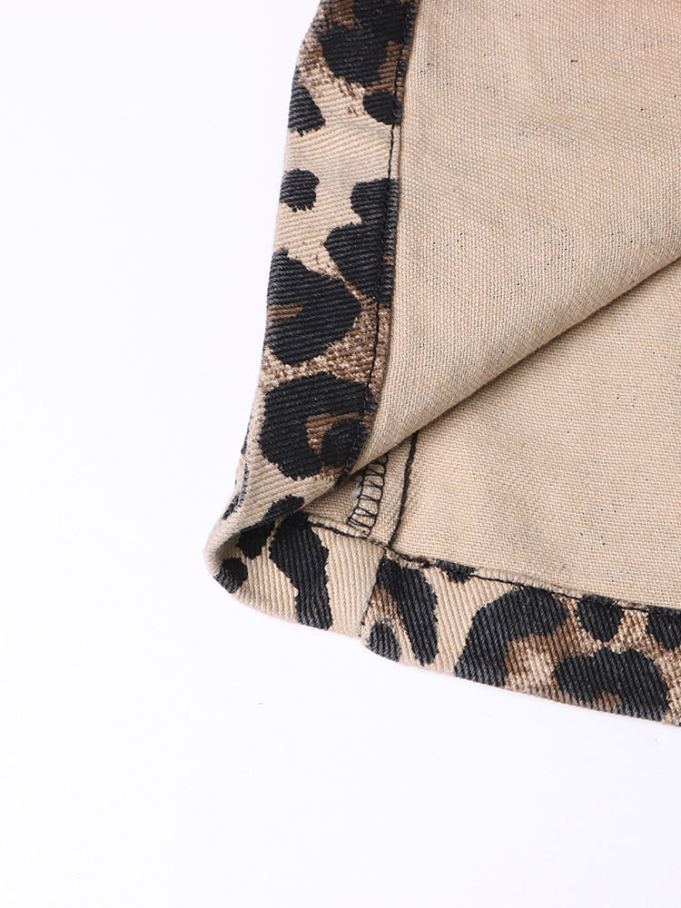 TWOTWINSTYLE Leopard High Waist Hollow Out Fashion Pants