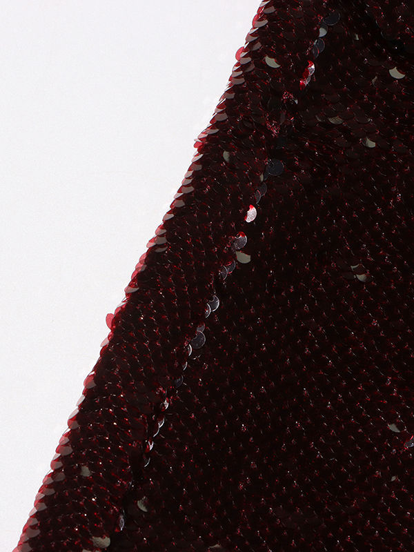 TWOTWINSTYLE Solid Long Sleeve Lapel Patchwork Sequins Vintage Coat