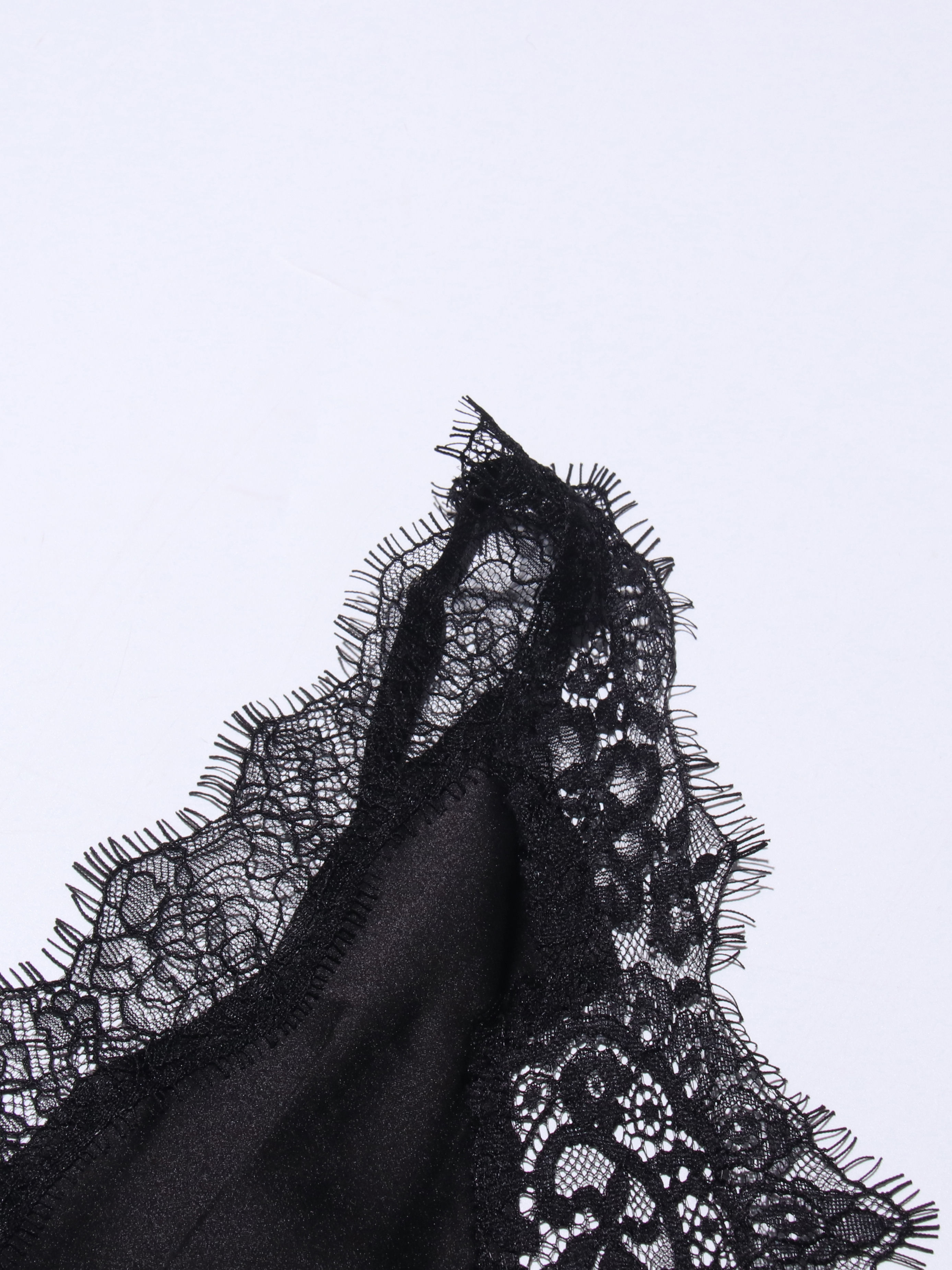 TWOTWINSTYLE Hit Color Spliced Lace Side Split Elegant Dress