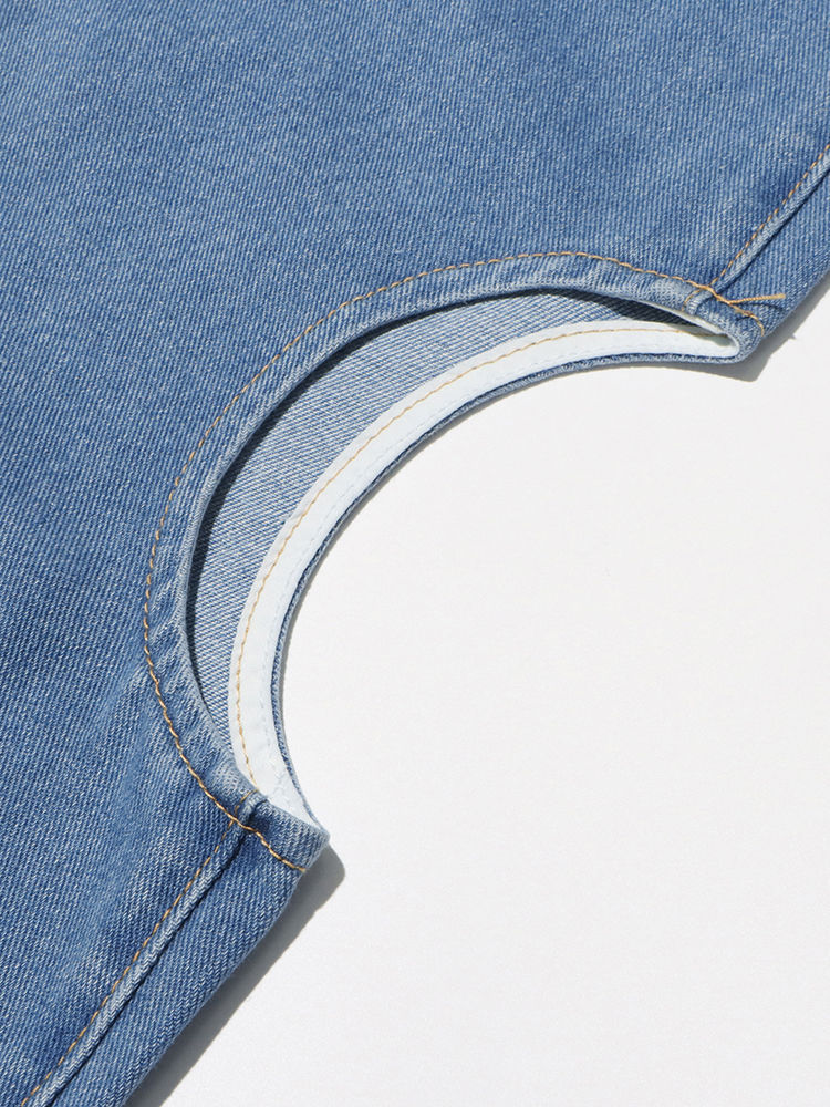 TWOTWINSTYLE Hollow Out Loose High Waist Casual Jeans