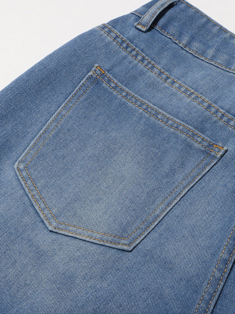 TWOTWINSTYLE Hollow Out Loose High Waist Casual Jeans