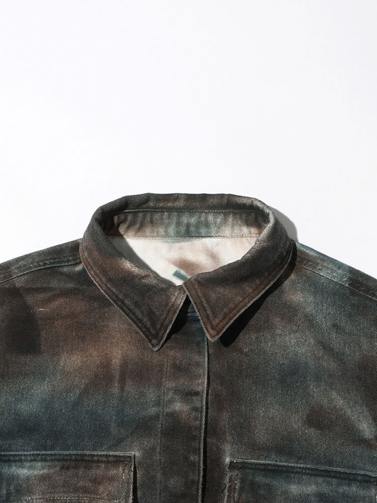 TWOTWINSTYLE Lapel Camouflage Patchwork Pocket Designer Coat