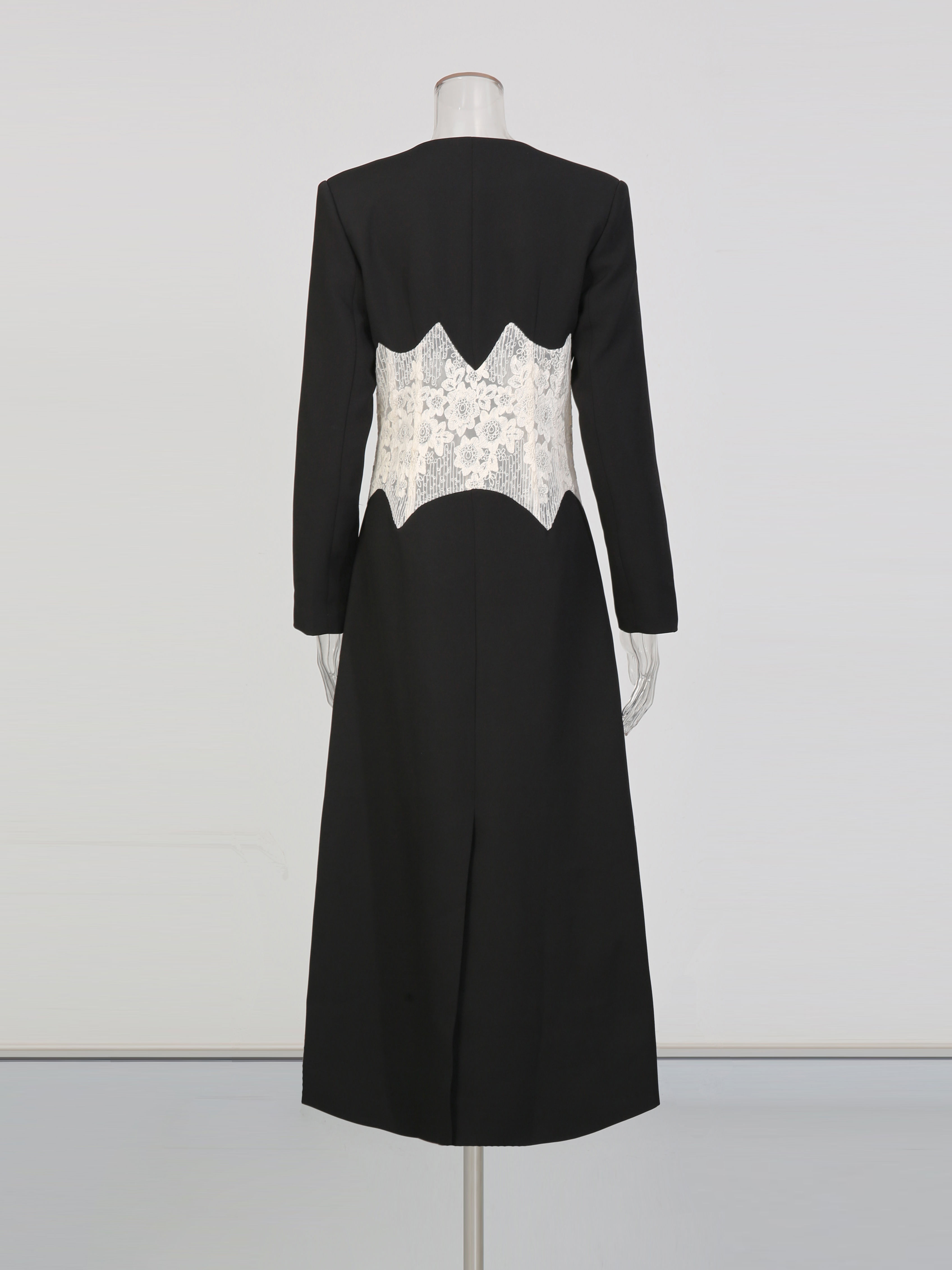 TWOTWINSTYLE V Neck Patchwork Lace Tunic Fashion Dress