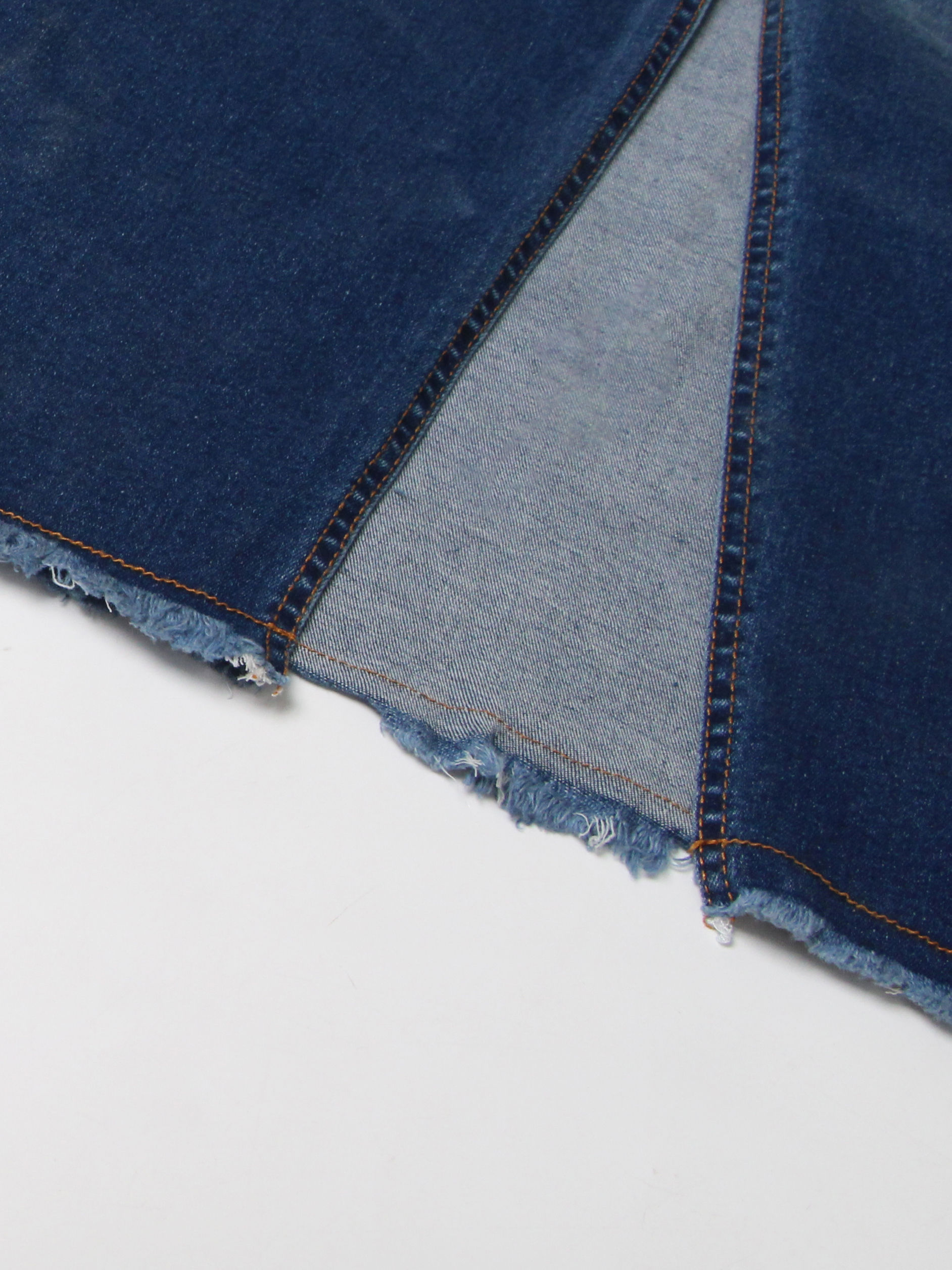 TWOTWINSTYLE Hit Color High Waist Casual Denim Skirt