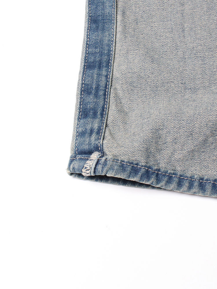 TWOTWINSTYLE Hit Color High Waist Loose Fashion Pants
