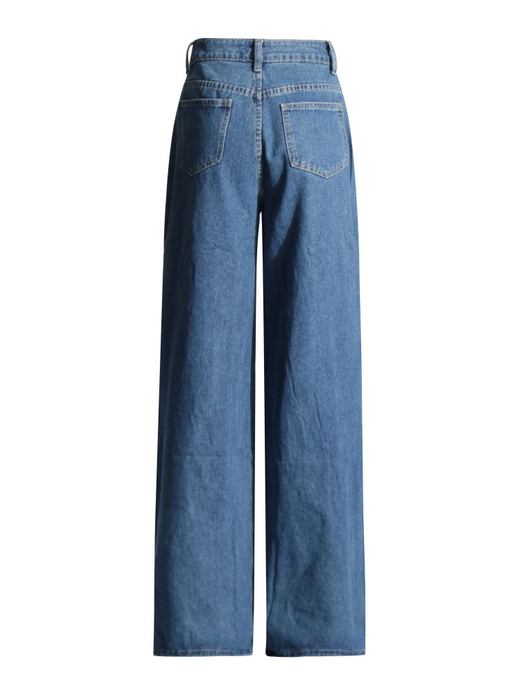 TWOTWINSTYLE Hollow Out Loose Designer Wide Leg Pants